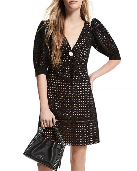 MICHAEL Michael Kors Geo Eyelet Mini Dress Women